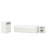 BRIMNES bedroom furniture, set of 3, white, 80x200 cm