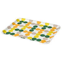 BRÖGGAN - Tray, dot pattern multicolour, 37x29 cm