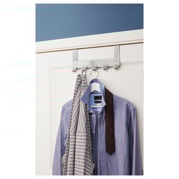 BROGRUND hanger for door, stainless steel, 29x14 cm