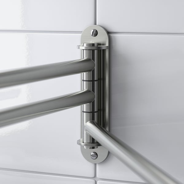 BROGRUND towel holder 3 bars, stainless steel, 43x3 cm