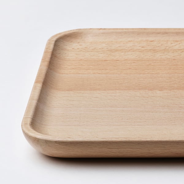 BROKFINK decoration dish, beech, 20x20 cm