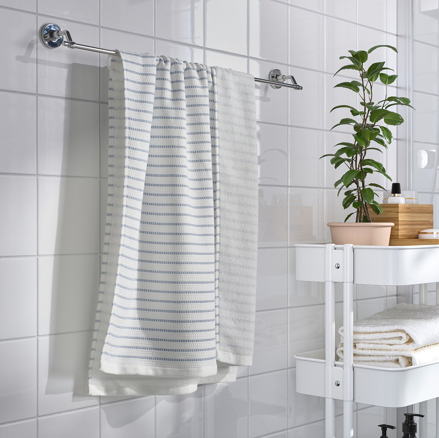 BROKGINST bath towel, white, 140x70 cm