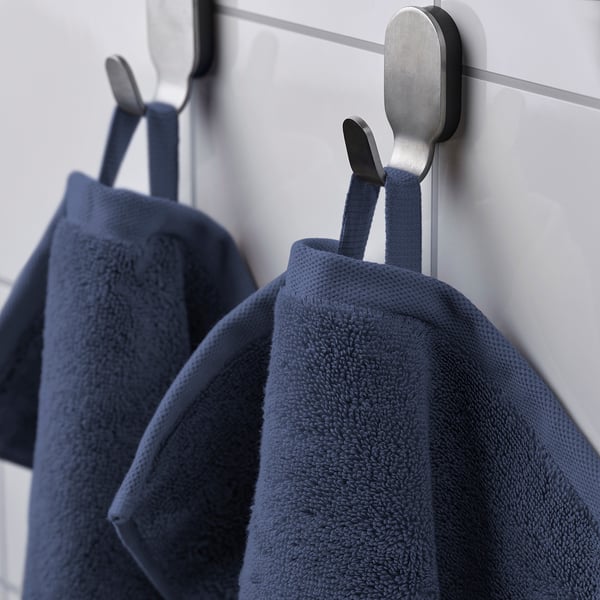 BROKGLIM bath towel, dark blue, 70x140 cm