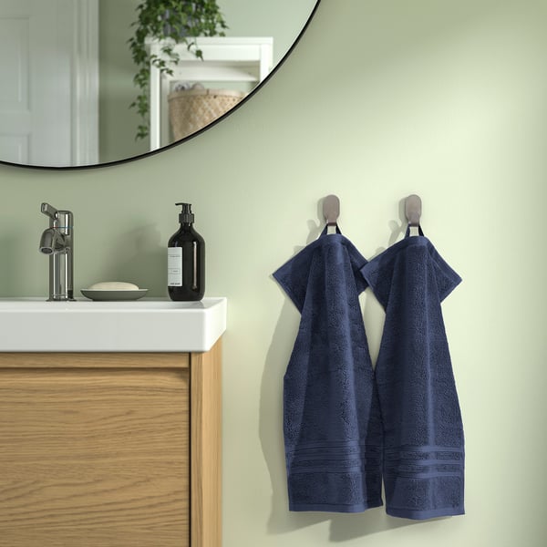 BROKGLIM guest towel, dark blue, 30x50 cm