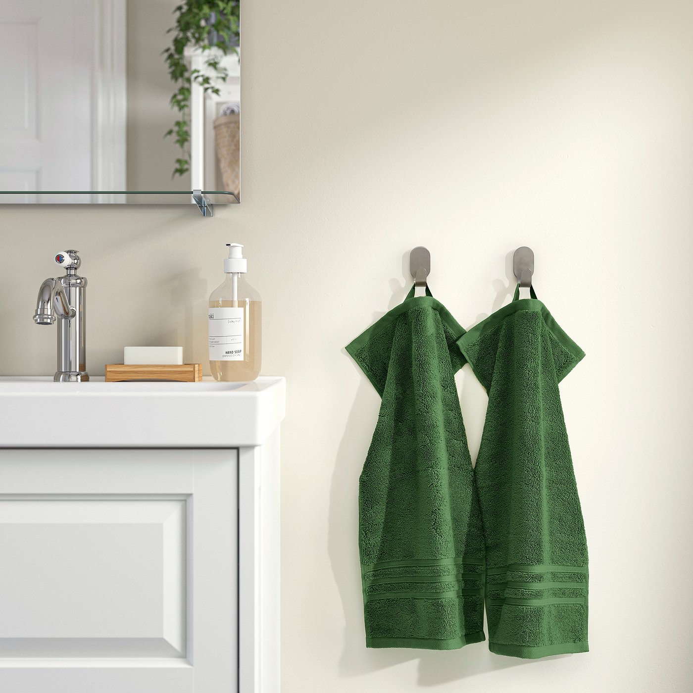 BROKGLIM guest towel, green, 30x50 cm