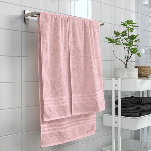 BROKGLIM bath sheet, pink, 100x150 cm