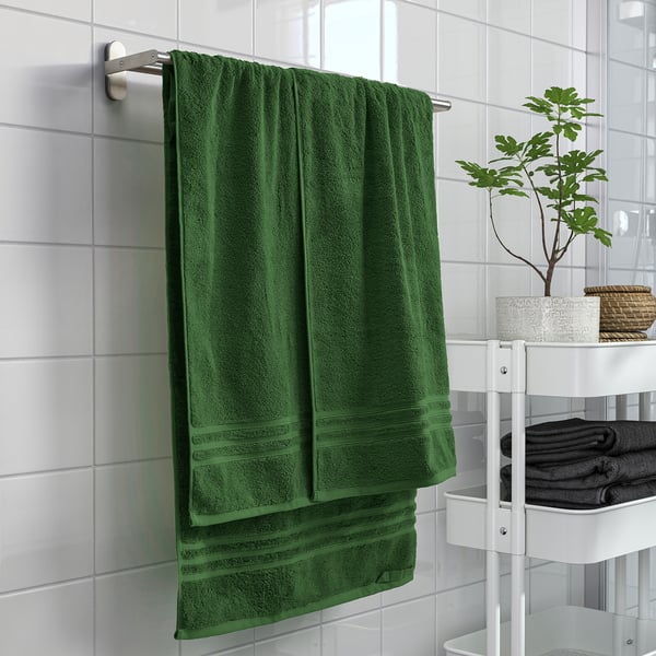 BROKGLIM bath sheet, green, 100x150 cm