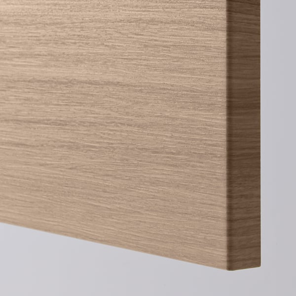 BROKHULT door, walnut effect light grey, 60.0x119.7 cm