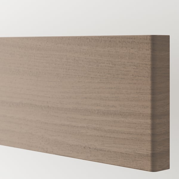 BROKHULT drawer front, walnut effect light grey, 60x9.7 cm, 2 pack