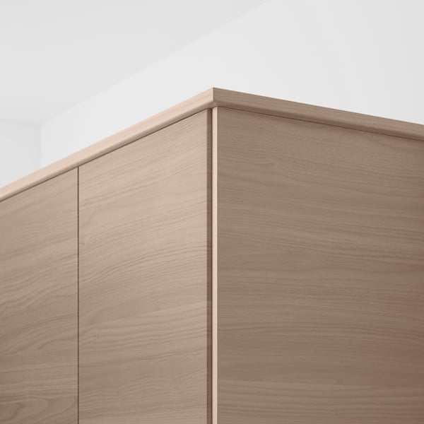 BROKHULT rounded deco strip/moulding, walnut effect light grey