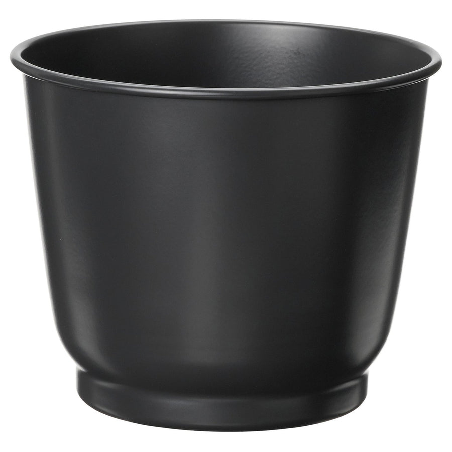 BROKTRAST plant pot, in/outdoor/dark grey, 12 cm