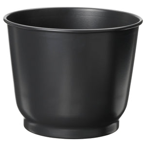 BROKTRAST plant pot, in/outdoor/dark grey, 15 cm