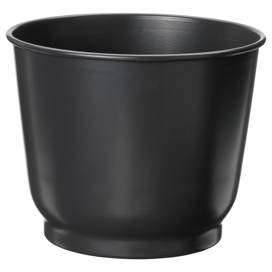 BROKTRAST plant pot, in/outdoor/dark grey, 15 cm