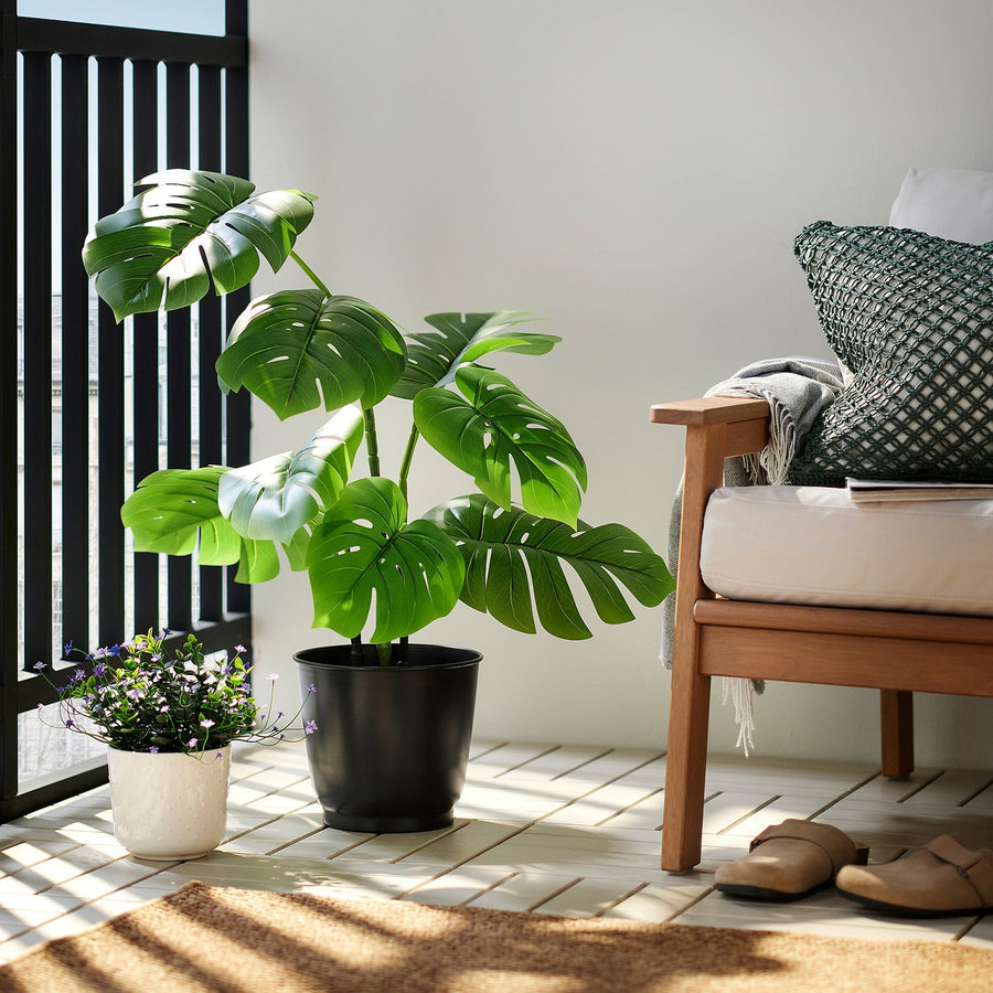 BROKTRAST plant pot, in/outdoor/dark grey, 19 cm
