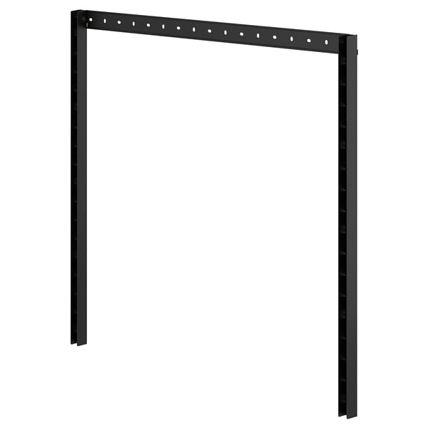 BROR 2 uprights/1 suspension rail set, black, 87.5x90.0 cm