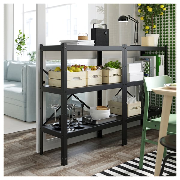 BROR post, black, 110 cm, 4 pack