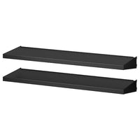 BROR shelf for wall upright, black, 85x25 cm, 2 pack