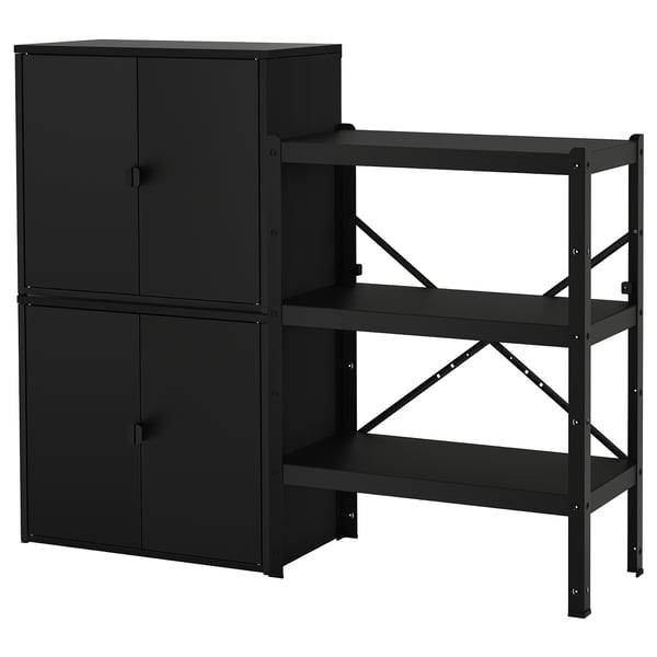 BROR shelving unit with cabinets, 161x40x133 cm