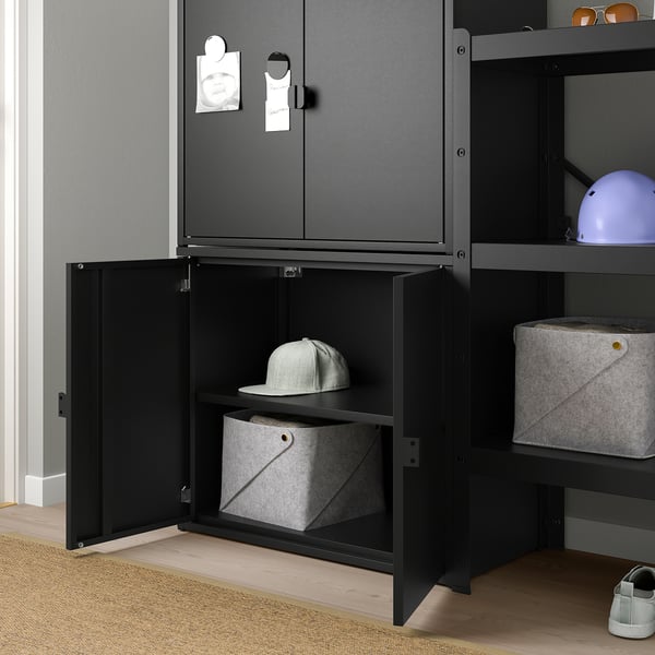 BROR shelving unit with cabinets, 161x40x133 cm
