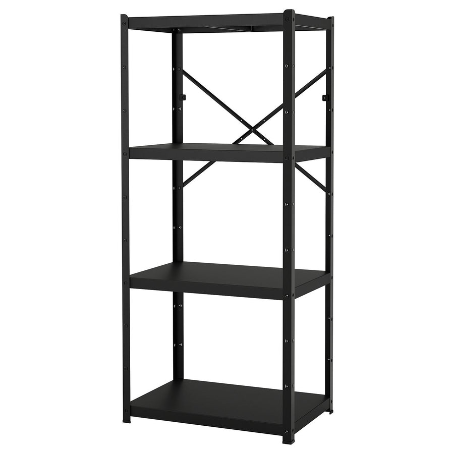 BROR shelving unit, black, 85x55x190 cm