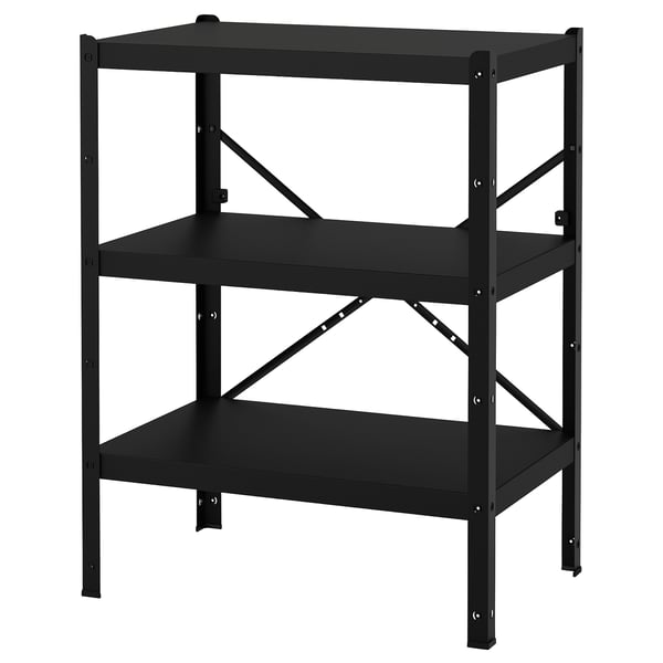 BROR shelving unit, black, 85x55x110 cm