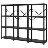BROR shelving unit, black, 254x40x190 cm