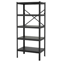 BROR shelving unit, black, 85x55x190 cm