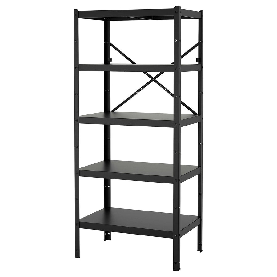 BROR shelving unit, black, 85x55x190 cm