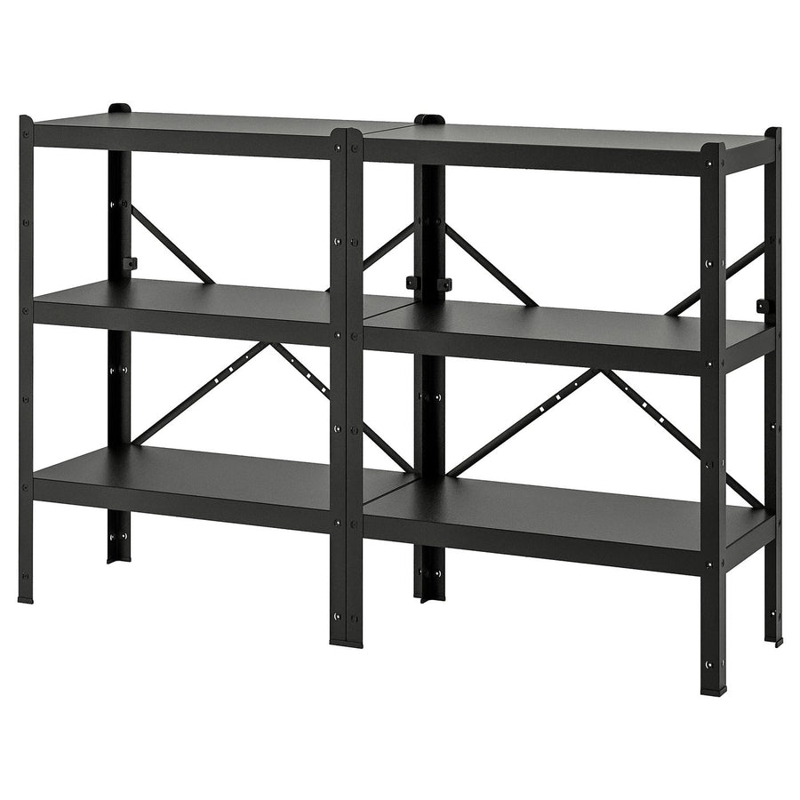 BROR shelving unit, black, 170x40x110 cm