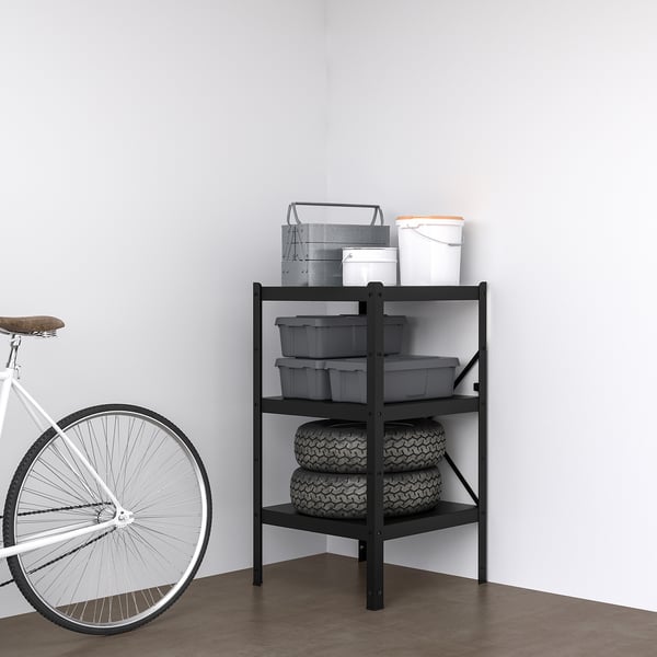 BROR shelving unit, black, 65x55x110 cm