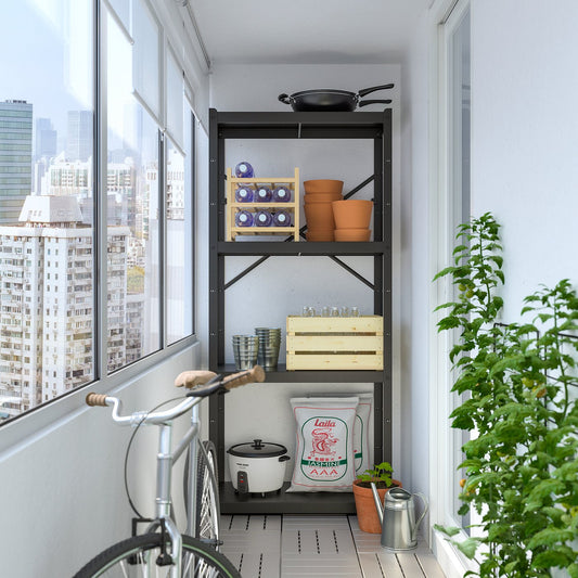 BROR shelving unit, black, 85x40x190 cm