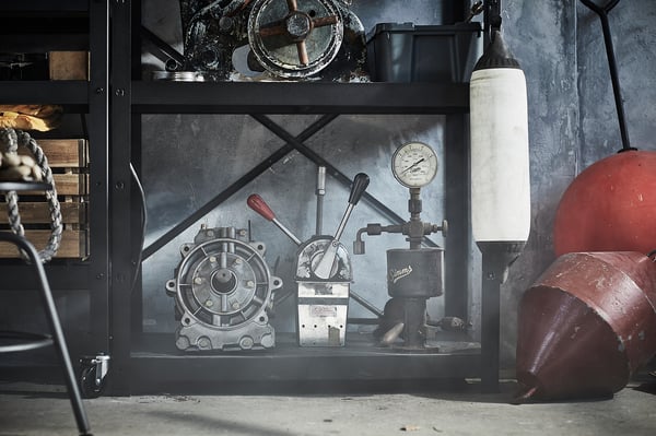 BROR shelving unit, black, 85x40x190 cm