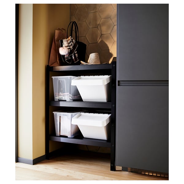 BROR shelving unit, black, 85x55x110 cm