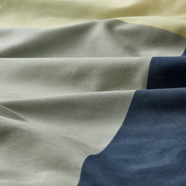 BRUNKRISSLA pillowcase, green/multicolour, 50x80 cm