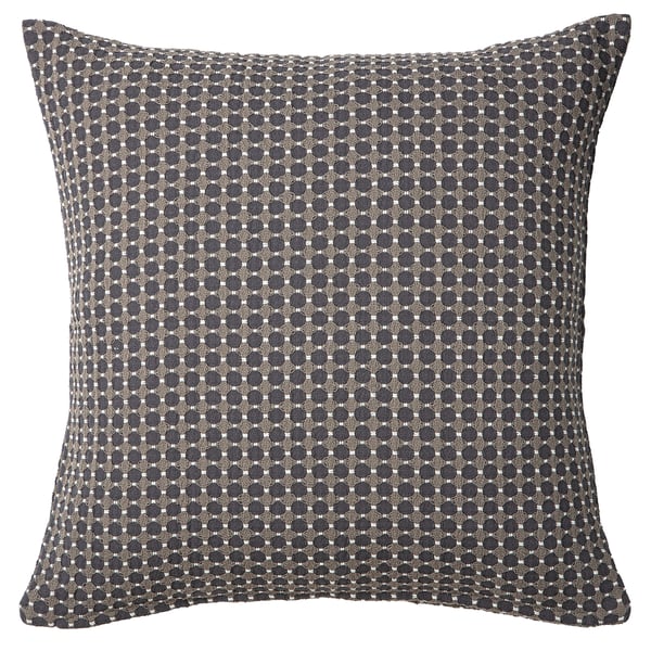 BRUNNYCKLAR cushion cover, dark green/black/dot pattern, 50x50 cm
