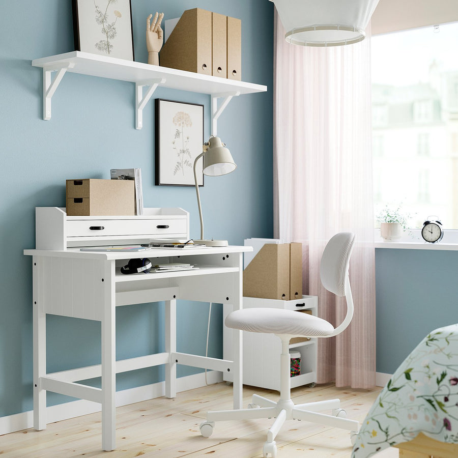 BRYTNING desk, white, 85x53x75 cm
