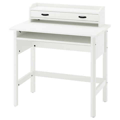 BRYTNING desk with add-on unit, white, 85x53 cm