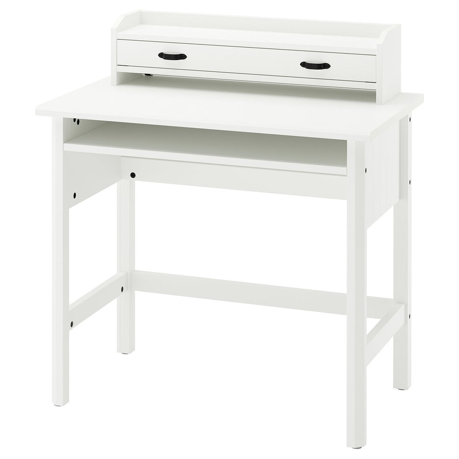 BRYTNING desk with add-on unit, white, 85x53 cm