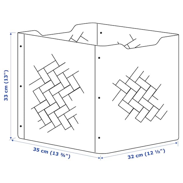 Ikea BULLIG - Box, bamboo/brown, 32x35x33 cm