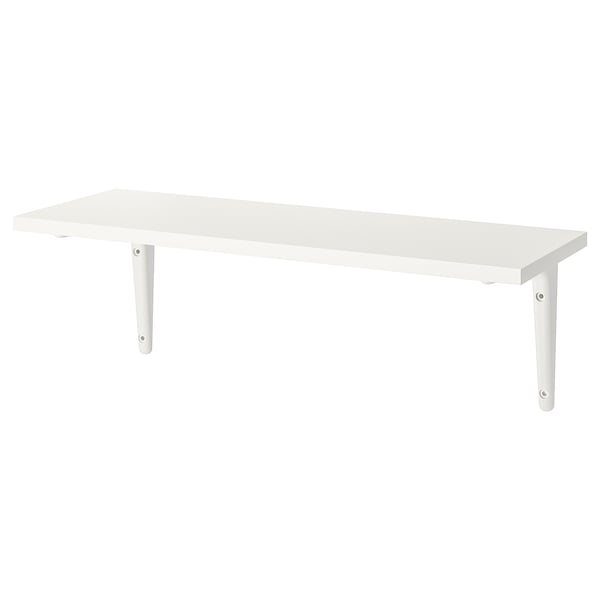 BURHULT / SIBBHULT wall shelf, white/white, 59x20 cm