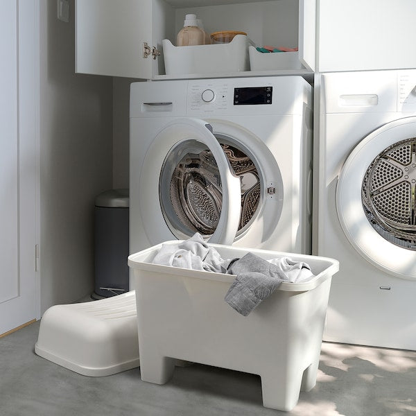 BURSJÖN stool with storage, white, 56x52x34 cm