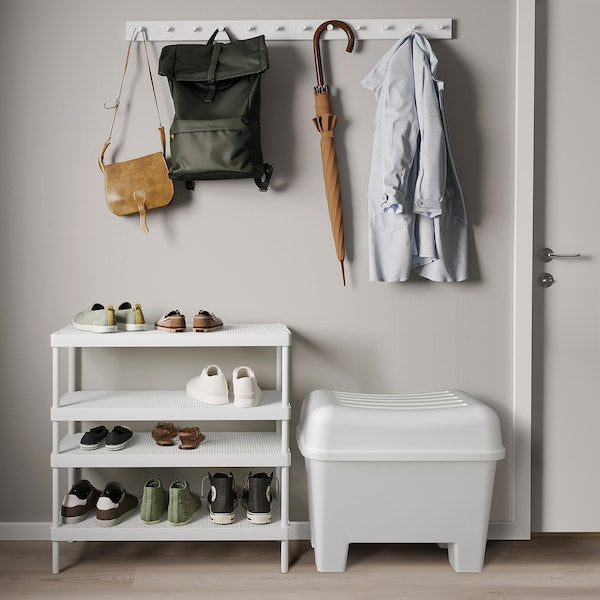 BURSJÖN stool with storage, white, 56x52x34 cm