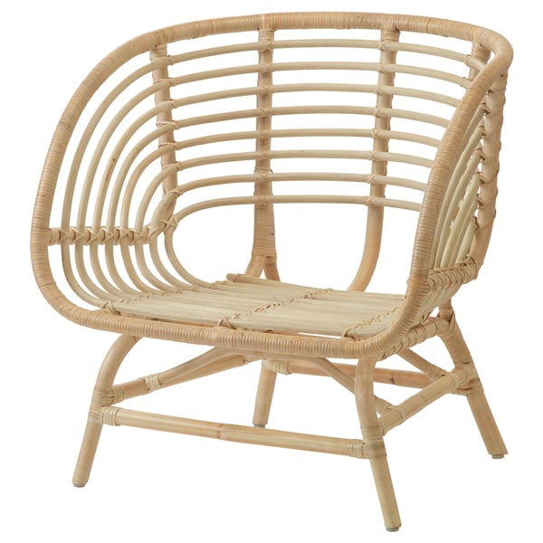 BUSKBO armchair, rattan, 43x12x63 cm