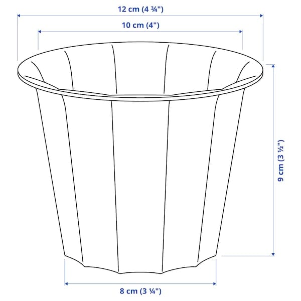 Ikea BUSKVERK - Plant pot, in/outdoor grey, 9 cm