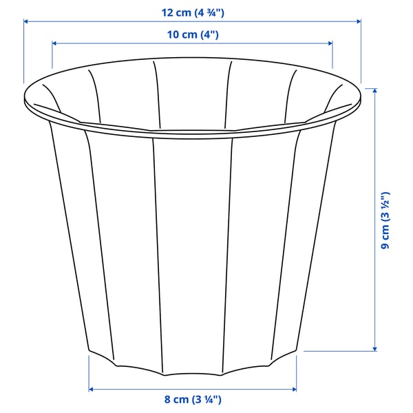 BUSKVERK plant pot, in/outdoor grey, 9 cm