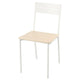 BUSLÄTT chair, white/pine, 39x79x47 cm