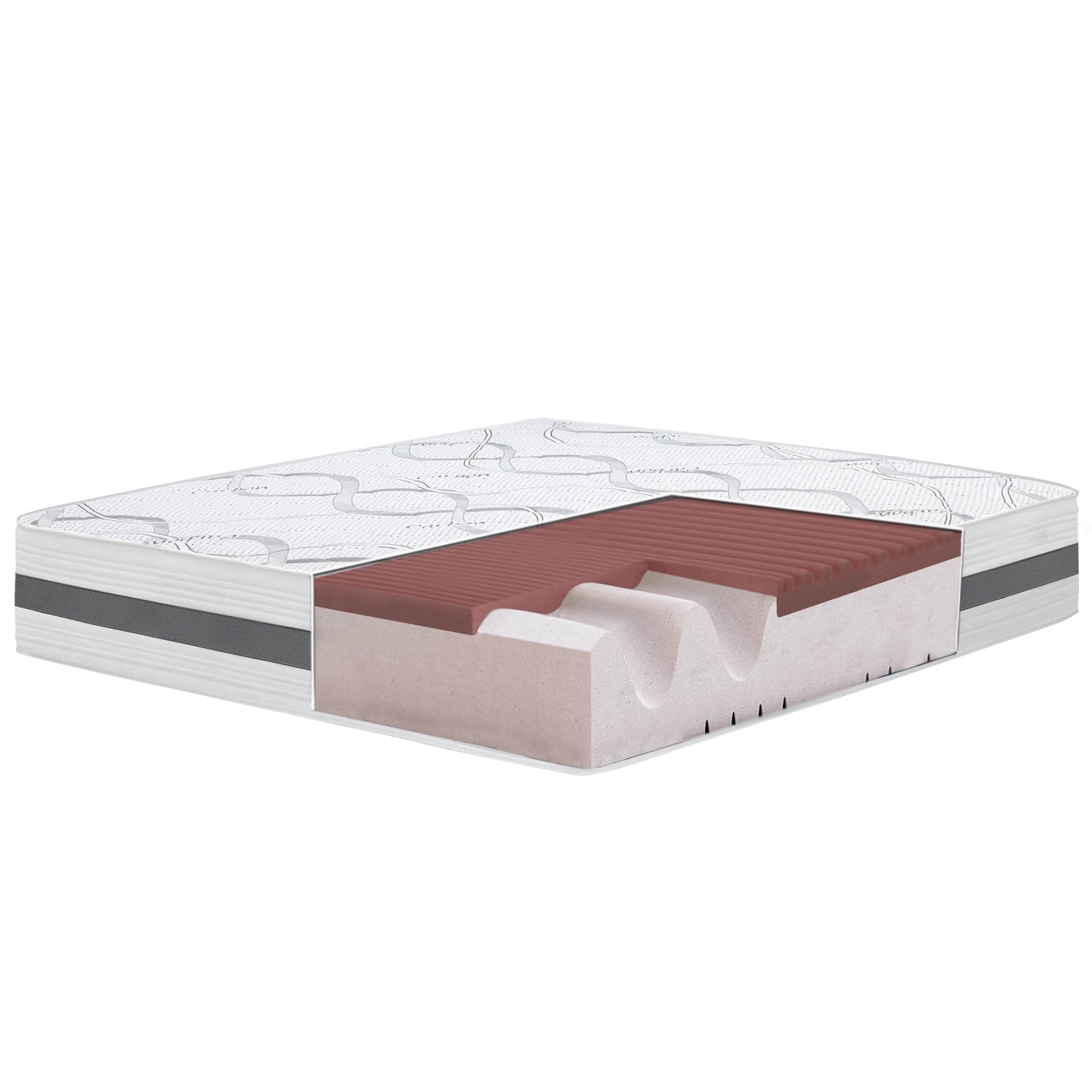 The White Stone Memory Foam Mattress 80 x 190 cm | Medium Firmness | Height 27 cm | Hypoallergenic and Breathable Fabric | Orthopedic and Contouring Properties