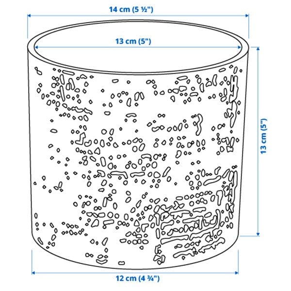 Ikea CHIAFRÖN - Plant pot, in/outdoor white, 12 cm