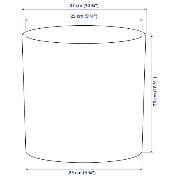 CHIAFRÖN plant pot, in/outdoor green, 24 cm