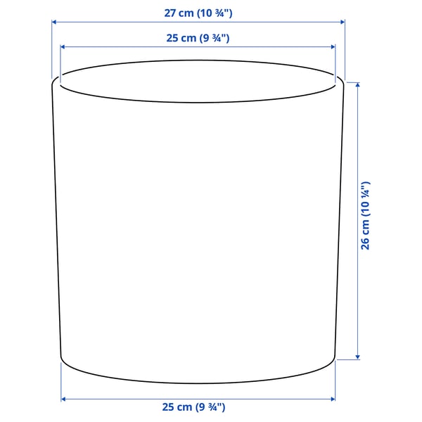 CHIAFRÖN plant pot, in/outdoor green, 24 cm